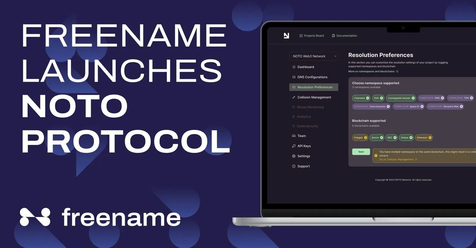 Freename Introduces NOTO: Revolutionizing Web3 Access
