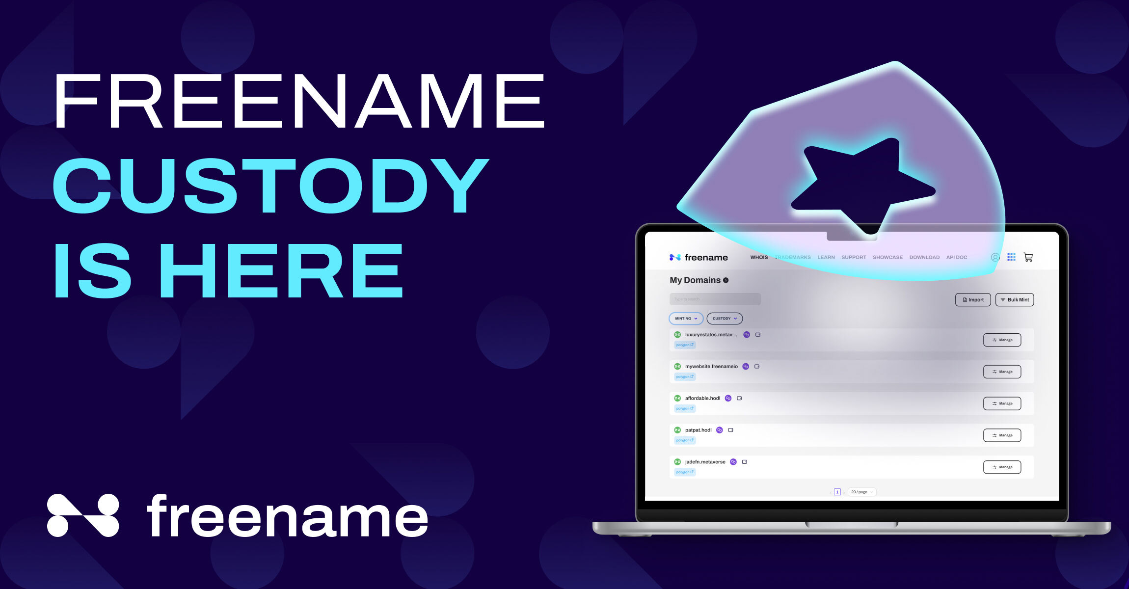 Web3 Domains Custody. Unlock full potential with Freename