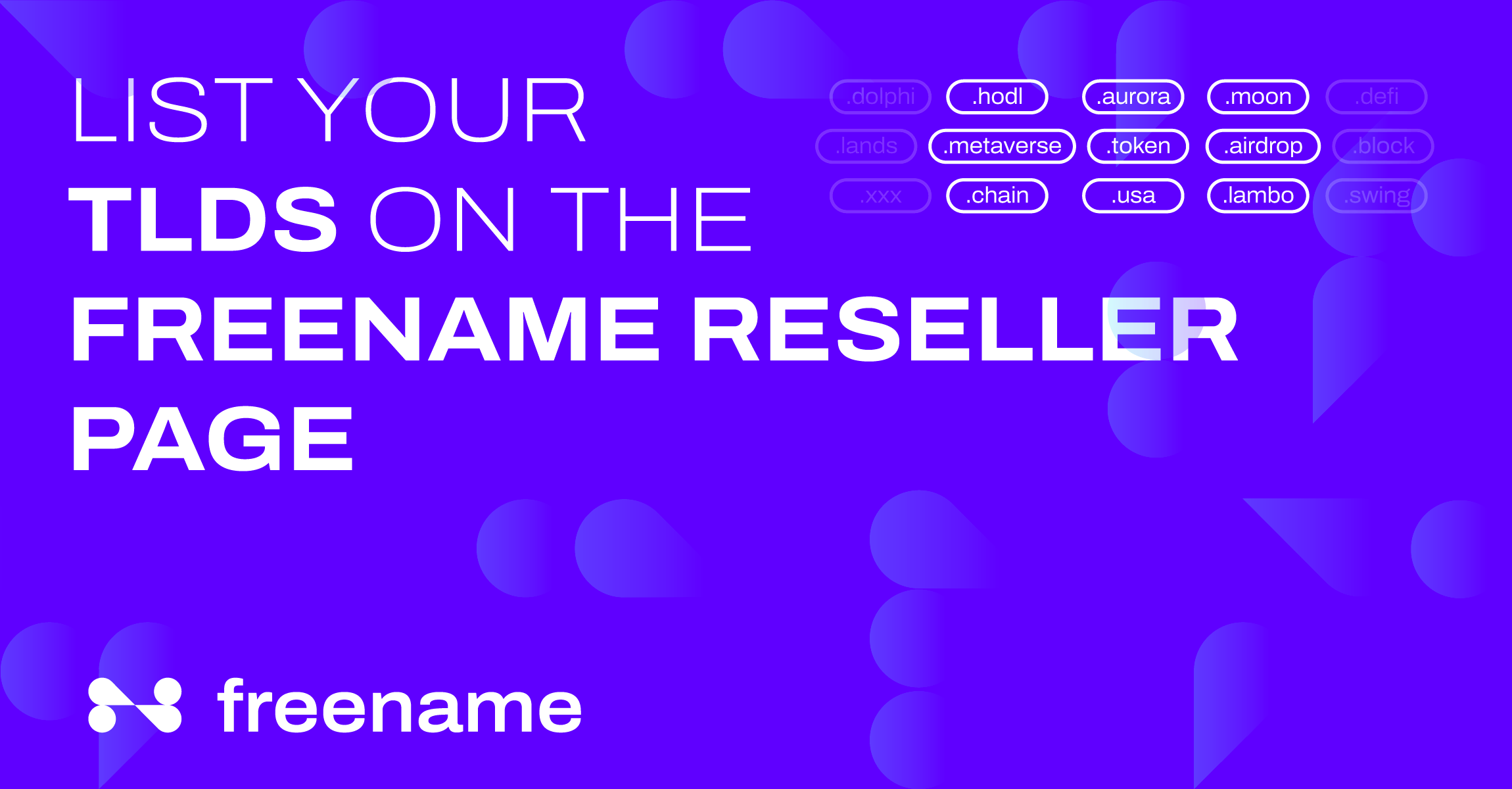 List Your TLDs on the Freename Reselling Page