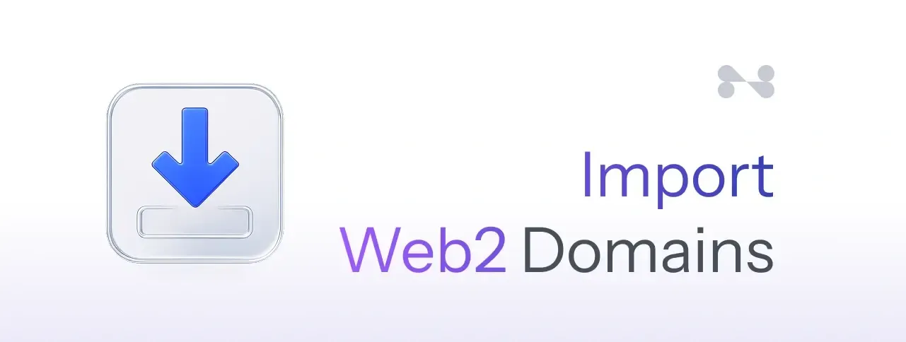 How to import Web2 domains on Aftermarket