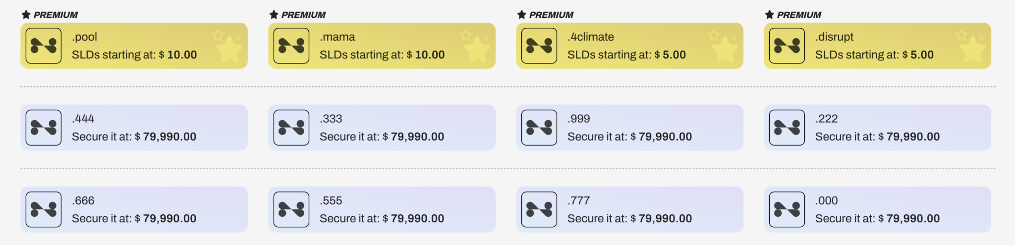 TLDs and domains